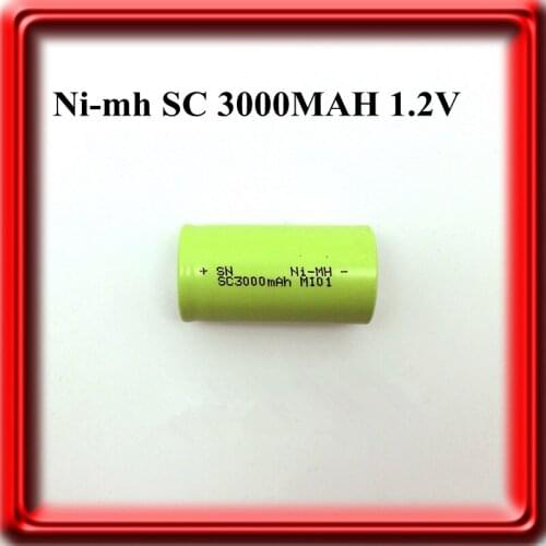 Rechargeable Battery SC 3000mAh 1.2V Sub C 22*42 Subc for Pack Vacuum Cleaner Sweeper Robot Electric Mop A Product Power 10C