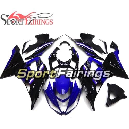 Full Fairings For Kawasaki ZX6R ZX-6R 636 2013 - 2017 13 14 15 16 17 ABS Plastic Motorcycle Fairing Kit Blue Black Carenes