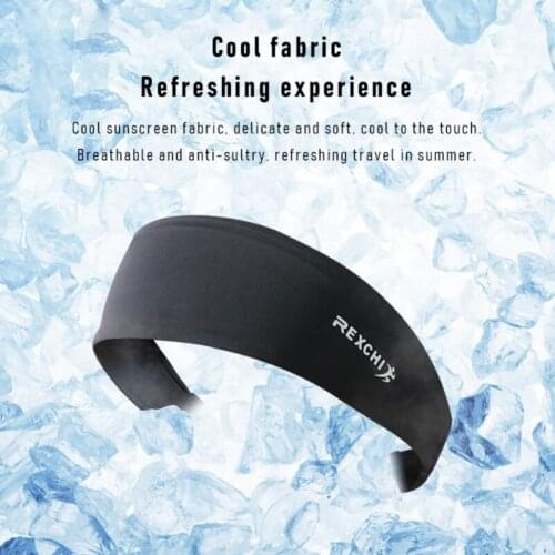 Yoga Fitness Outdoor Cycling Hairband Mens Headband Sports Workout Accessories Sweat Band Wicking Ice Silk Breathable
