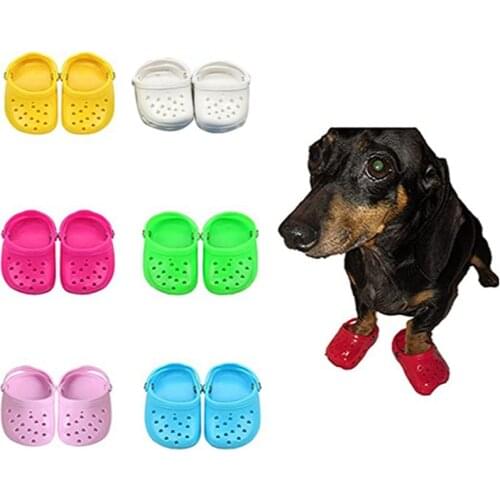 Creative Dog Shoes Breathable Mesh Puppy Pet Shoes For Small Dogs Cats Anti-slip Chihuahua Sandals Candy Colors Taking Pictures