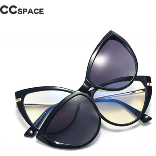 48310 Anti Blue Glasses Frame Polarized Clip-on Sunglasses Dual-purpose Fashion Men Women Shades UV400 Vintage Glasses