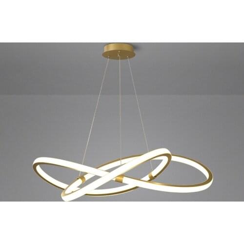 Modern Gold Aluminum LED Metal Pendant Light Home Bedroom Living Room Chandelier Decor Lighting Fixture PA0774
