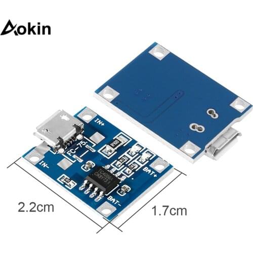 TP4056 5V 1A Micro USB 18650 Lithium Battery Charging Board Charger Module Protection Dual Functions TP4056
