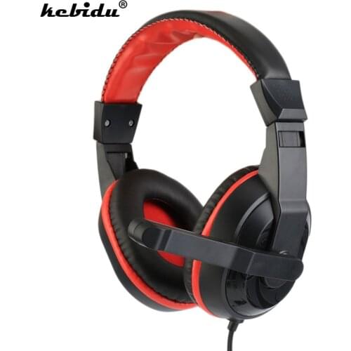 Kebidu High Quality Universal Adjustable Earphone 3.5mm PC Professional Game Headphones Noise-canceling Stereo With Microphone