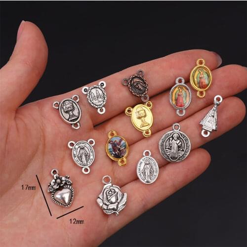 Small Religious Medal Fashion Jewelry DIY Bracelet Necklace Handmade