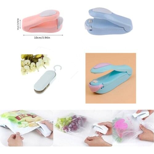 1Pcs Portable Mini Household Sealing Machine Sealer Food Saver Plastic Bag Capper Hand Pressure Sealer Without Battery