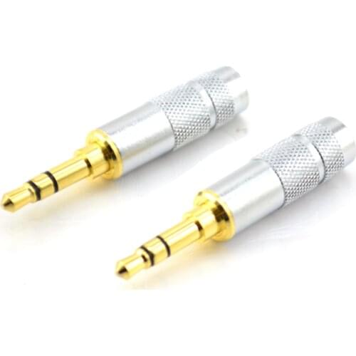 10Pcs/lots 3.5mm Audio Plug ,24K Gold-Plated 3 Pole DIY Headphone Plug