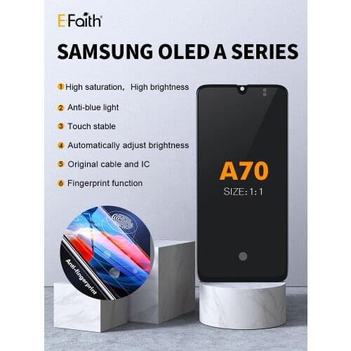 10 Pcs OLED LCD For Samsung Galaxy A70 Display With Frame For 6.7" Samsung A70 A705F SM-A705F LCD Touch Screen Assembly