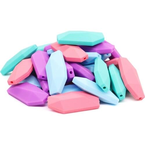 10PC Silicone Teething Willow Bead Cartoon size 15Colors Food Grade Silicone BPA Free Teether Mom DIY Pacifier Chain Accessories