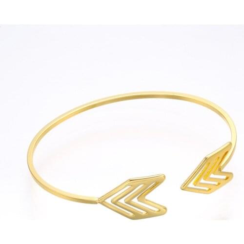 Simple arrow Open Bangle tiny Opening Geometry Jewelry Bangle for Women Girls Party fashion gift