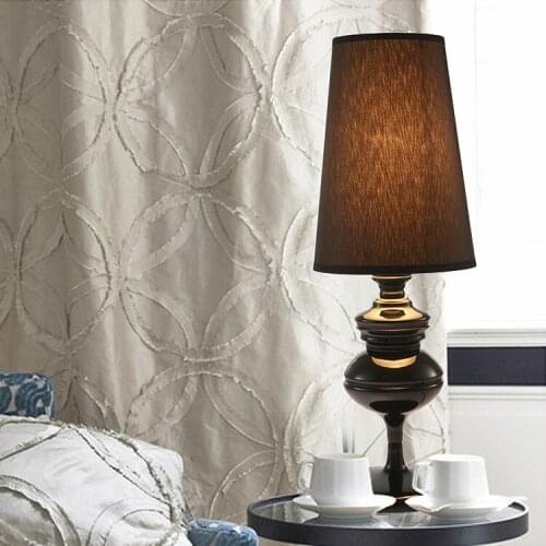 European Living Room Restaurant Hotel Bedroom Bedside Cupboard Study Platform Lampblack Silver Golden Guardian Desk Lamp