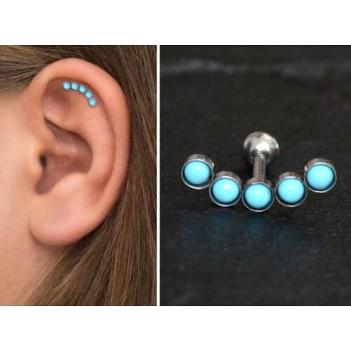 Hot sale Piercing Tragus Daith Cartilage Rook Helix Snug Conch Earring 16G Stainless Steel Ear Piercing Jewelry 1pc