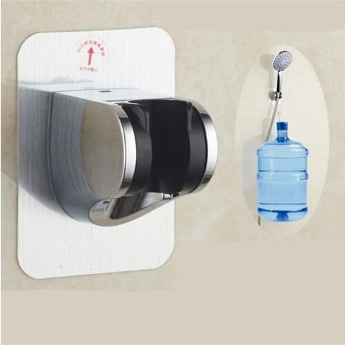 Hot Sale Adjustable Polished Self-adhesive Handheld Suction Up Drill-free Shower Head Holder Showerhead Rack Fits Shower Hose