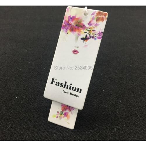 Customized clothing embossed cardboard tag/garment paper tag printing/clothing label/trademark/logo/main label 1000 pcs a lot