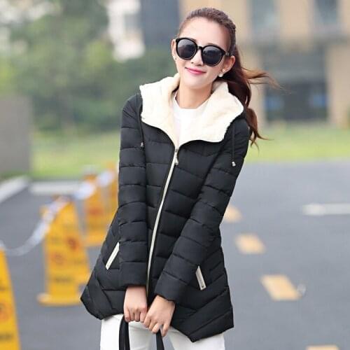 Invierno Mujer Parkas 2020 Warm Winter Coat Women Fur Collar Hooded Female Jacket Slim Ladies Coats Abrigo Mujer WXF347 s