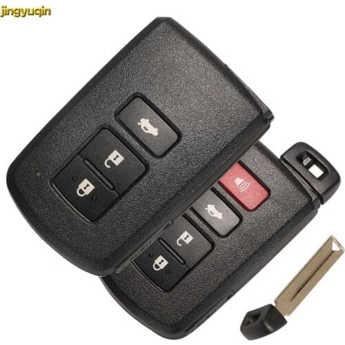 Jingyuqin 3/4 Button Remote Car Key Shell For Toyota Camry Corolla Avalon Rav4 Land Cruiser Smart Car Key Case Fob