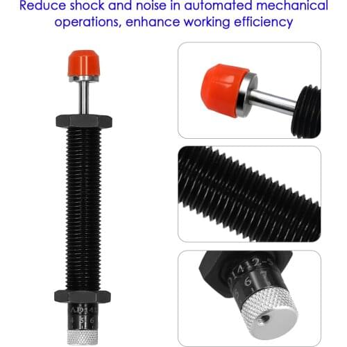 KKmoon M14 X 20mm Stroke Oil Pressure Shock Absorber for Pneumatic Air Cylinder AD1412-5 Absorber 12mm Stroke M14 Thread