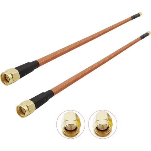 SMA Male to SMA Male Plug Connector RG400 RF Coaxial Cable Double Shielded Low Loss Wires 10CM-50CM