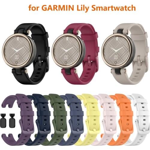 EiEuuk Soft Silicone Wrist Band Straps for Garmin Lily Smartwatch Women’s Fitness Sport Bracelet Replacement Watchband
