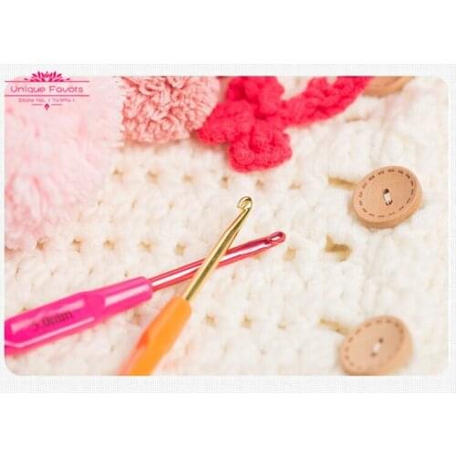 6pcs 14cm Assorted Alloy Metal Crochet Hook Knitting Needle Kit 2.5-5mm Crochet Hooks Yarn Craft Tool, Knitwear, Knitting Craft