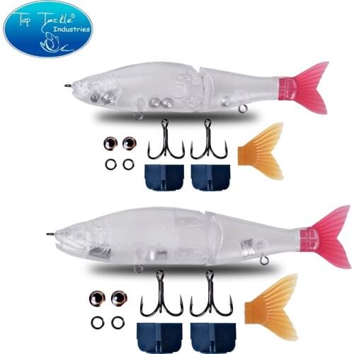 Unpainted swimbait DIY fishing lure jointed bait CF LURE slow sinking floating 148mm 178mm Topwater Section Swimbait Bass