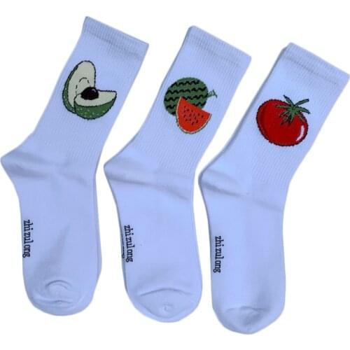 Fruit Pattern Girl Socks Fashion Personality Street Hip Hop Socks Couple Campus Style Cool