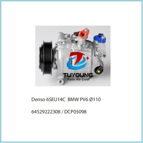 Brand new 6SEU14C auto ac compressor for BMW 6PK 110MM 64529222308 DCP05098