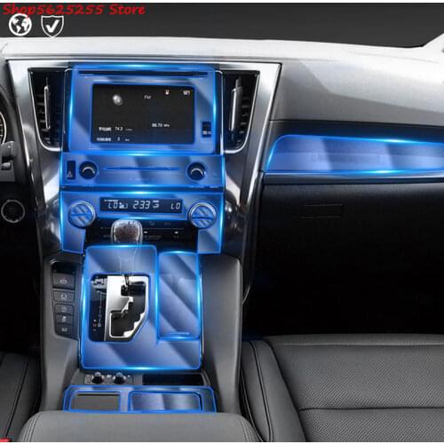 TPU Transparent Film For Toyota Alphard 2015 2016 2018 2019 2020 Car Dashboard Film Screen Protection Sticker Anti-scratch