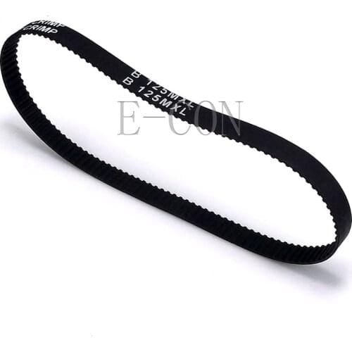 1pcs 100MXL Timing Belt 125Tooth Black Cogged Rubber Geared 6mm/10mm Width B125MXL
