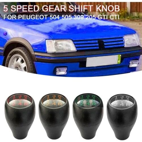 For Peugeot 504 505 309 205 GTI CTI Manual Gear Shift Knob 5 Speed Lever Shifter Handle Stick Plastic Car Accessories New 2021