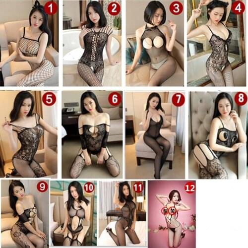 Sexy Net Mesh Lingerie Lace Body Suit Intimates Fishnet Female Stockings Set Sling Netting for Women Sexy Erotic Lingerie