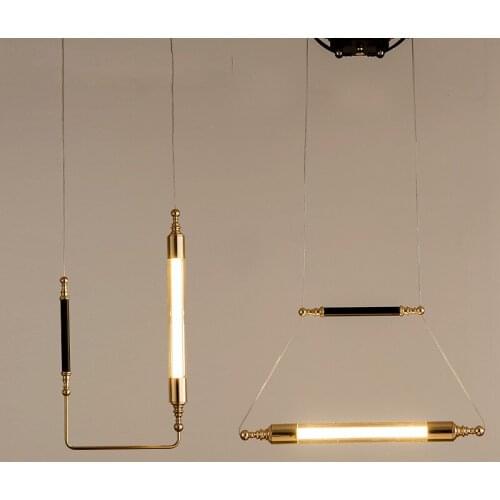 Style retro style light luxury glass single head LED lamp high grade living room bedroom dining room study Chandelier