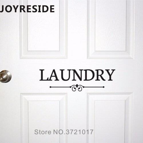 Laundry Door Decals Shop Room Sign Decor Vinyl Wall Doors Decal Sticker Home Laundry Decoations Design Art Warm Stickers M008