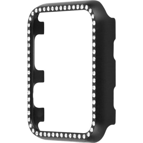 Rhinestone Aluminum Alloy Smart Watch Protective Case Slim Case Cover Protect Shell Case Suitable for Apple Watch 1/2/3