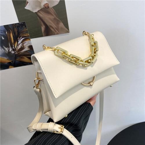 Luxury Designer Flap Soft Leather Shoulder Bag 2021 New Style Fashion Simple High Quality Chain Small Handbags for Women