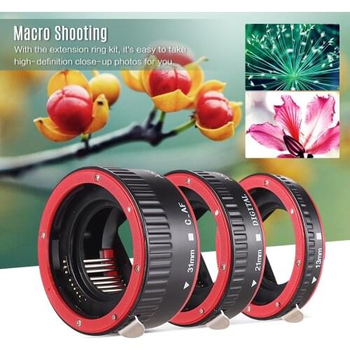 Andoer Macro Extension Tube Adapter Ring for all Canon EF EF-S mount lenses TTL and autofocus Plastic macro extension tube canon