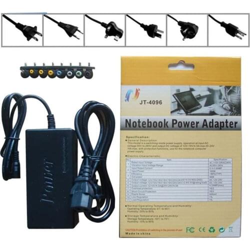 AU/EU/UK/US Plug 96W Universal Laptop Power Supply 110-220v AC To DC 12V/16V/20V/24V Adapter For Laptop/Notebook 20pcs/lot