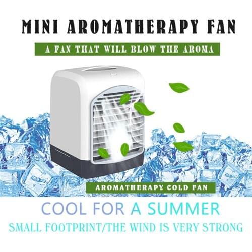 Usb Desk Fan Portable Air Cooler Fan Air Conditioner Desktop Air Cooling Fan Aromatherapy Humidifier Purifier For Office#g4