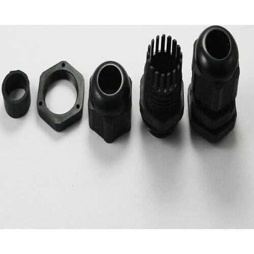 Waterproof Cable Gland 5pcs entry IP68 PG 21 25 29 36 42 48 63 M12 16 18 20 22 24 25 27 30 32 36 40 Nylon Plastic Connector
