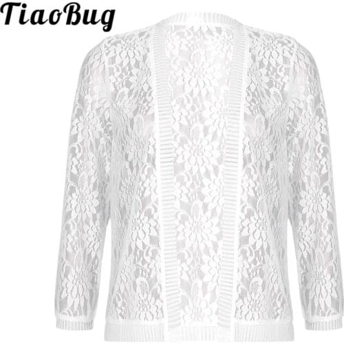 Women Hollow Floral Lace Crochet Bolero Open Front Cardigan Elegant Lady Plus Size Sheer Shrug Wedding Accessories Bridal Wraps