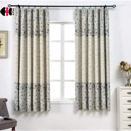 1 PCS W100xL200cm Floral Print Curtains For Kids Girl Princess Short Window Semi-shading New Home Decoration Cortina PC013C