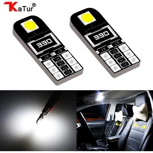Super Bright 2x T10 W5W LED 3030 Car Lamps 168 194 Turn Signal License Plate Light Trunk Clearance Lights Reading Lamp 12V White