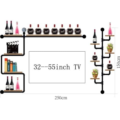 200*350CM Multi-storey Wall Wine Rack Multi-storey Holder Hanging Rack Antique Design Bar Red Wine Goblet Glass Hanger