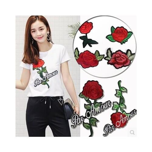 3D embroidery lace flowers patch DIY accessories handmade multilayer lace rose sequinsdecorative 5 pcs