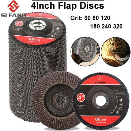 10pcs 100mm Flap Discs Grinding Wheels Blades for Angle Grinder Sanding Disk Abrasive Tools 60/80/120/180/240/320 Grit