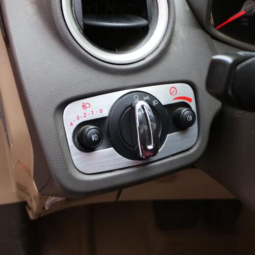 ABS Chrome Car Headlight Knob Cover Head Light Adjustment Knob Sticker For Ford Mondeo Fusion 2013 2014 2015 2016 Accessories