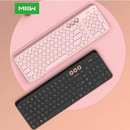 MIIIW Bluetooth Dual Mode Keyboard 104 Keys 2.4GHz Multi System Compatible Wireless light Computer Laptop Tablet Keyboard