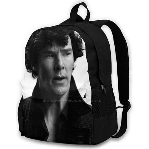 Sherlock 1 Large Capacity School Backpack Laptop Travel Bags Moriarty Benedict Cumberbatch Drama Irene Laura Pulvar