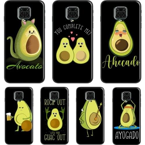Funny Cartoon Avocado Case For Xiaomi Redmi Note 10 Pro 7 8 9S 8T Note 9 Pro Back Cover For Redmi 9A 9C 9T 7A 8A