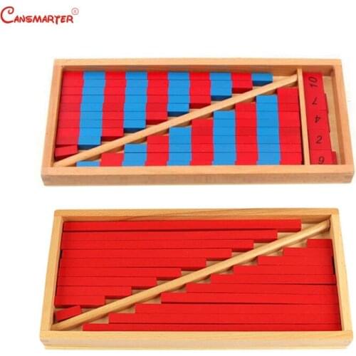 Math Numerical Rods Mini Red Sticks Box Montessori Toy Early Education Home Games Number Exercises math Materials MA002-35